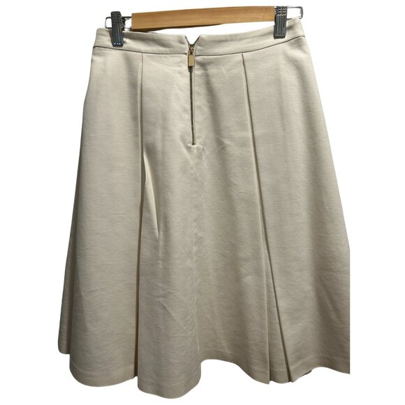 Vince Camuto Ivory Pleated A-Line Skirt - Size 0 - Picture 2 of 3